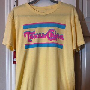 NWT Tumbleweek Textyles "Texas Chica" Graphic T-Shirt Yellow Unisex Medium